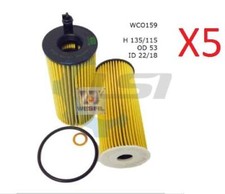5 x Wesfil Oil Filters WCO159