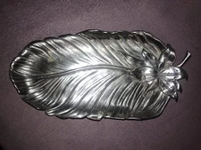 Fitz and Floyd pewter flower dish
