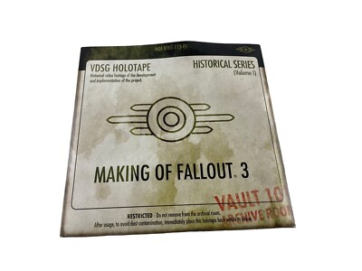 MAKING OF FALLOUT  3 VDSG HOLOTAPE VAULT 101 ARCHIVE ROOM DVD ROM  2008 Bethesda