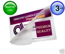 MATTE/Clear Letter Hot Laminating Pouches 3 Mil 9 x 11-1/2 (100/pack) 9x11.5
