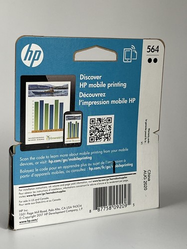 HP C2P51FN140 Tintenpatronen schwarz - 2er Pack - datiert AUG 2020 - Bild 2 von 2