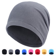 Winter Polar Fleece Beanie Hat Slouchy Skull Ski Warm Solid Watch Caps Men Women