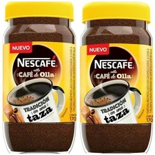X2  PURE INSTANT COFFEE NESCAFE ESTILO CAFE DE OLLA NET WT 6 OZ  170 GR 07/2020