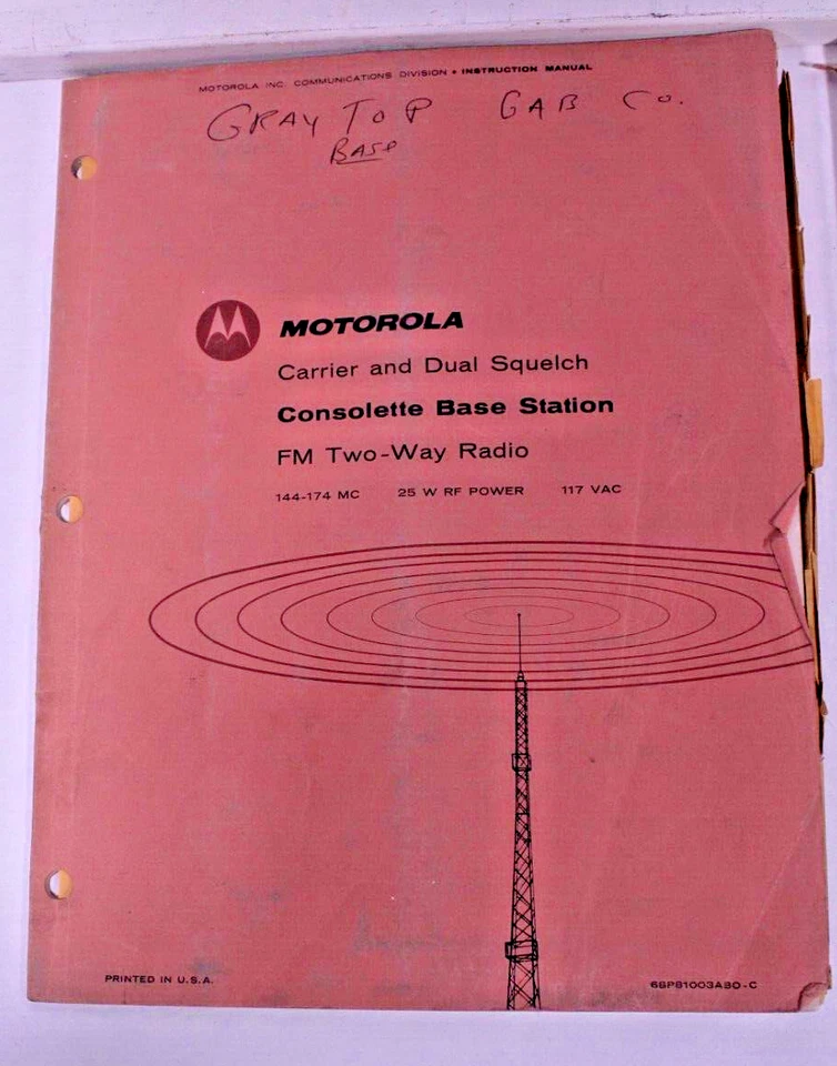 Dos manuales de instrucciones Motorola Dual Squelch y Consola Base Station MN351 Foto 2 de 4