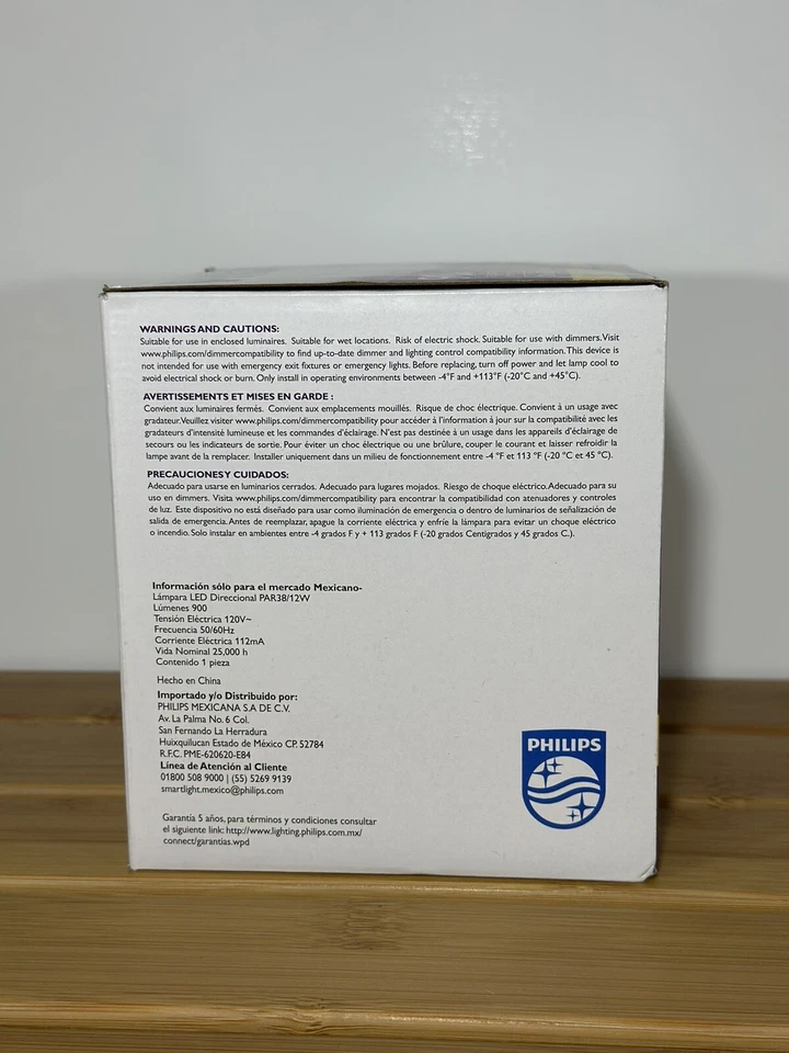 Philips 9290013195 Dimmable PAR38 LED 12PAR38/LED/830/F25/DIM/ULW/120V - Image 4 of 4