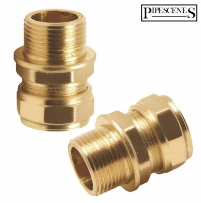 Hansgrohe Pair 3/8" Inch Flexi Tail Pipe Adapter Fitting Compression EuropeanTap