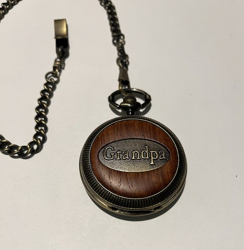Vintage Gruen Quartz Timepiece Grandpa Brown + Bronze Second Hand Pocket Watch - Picture 2 of 4