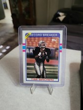 1989 Topps Tim Brown 1988 Record Breaker Football Card #2 1988 Was A Rookie Year. rookie card picture