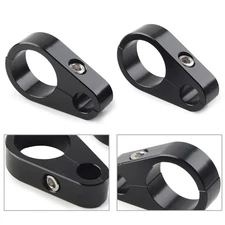 2PCS Black Motorcycle Brake Clutch Cable Wire Clamp Clip For Harley 1" Handlebar