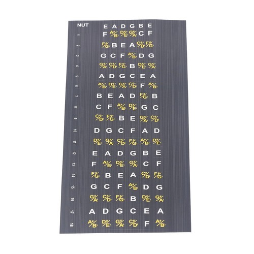 Guitar Fretboard Note Map Decals Stickers Acoustic Electric Guitar Chords Scales - Picture 9 of 12