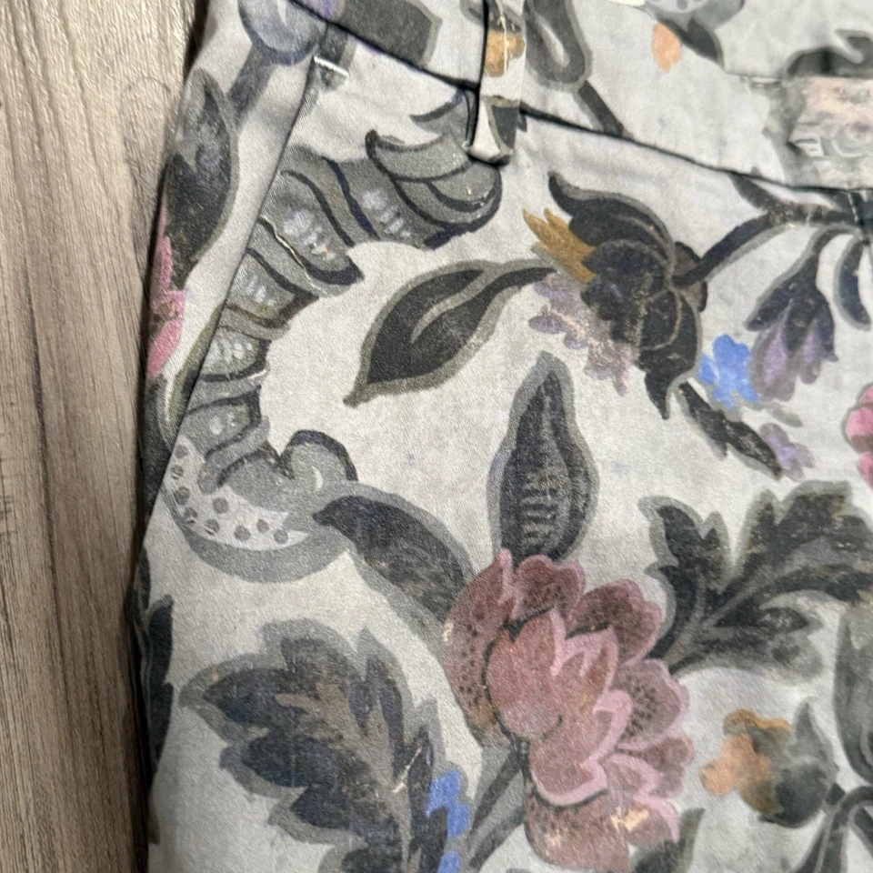 Dries Van Noten 女式 38 码花卉直踝拉链设计师裤子 — 第 4/4 张图片