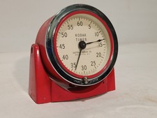 Kodak darkroom timer 60 minute red metal wall mount vintage, not working