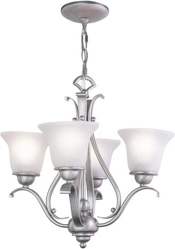 Vaxcel Lighting CH35404 Nickel Monrovia 4-Light 18-1/2"W Chandelier - Picture 1 of 10