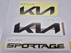 Genuine OEM Hood Trunk Half Matt Black Emblem 3PC For 2021~2026+ Kia Sportage