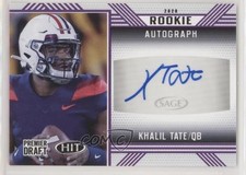 2020 Sage Hit Rookie Auto Purple Khalil Tate #A86 Auto 6f8