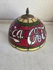 Vintage Coca-Cola Tiffany Style Plastic Stained Glass Standing Lamp Shade Soda