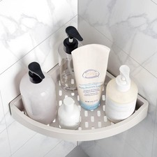 Corner Caddy Bathroom Shower Shelf Wall Mounted No Drilling Storage Shelves r...