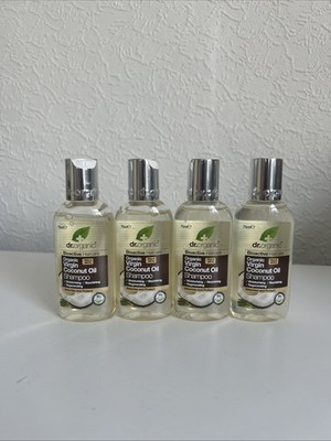 4x Dr Organic Bioactive Haircare Organic Virgin Coconut Oil Shampoo 75ml