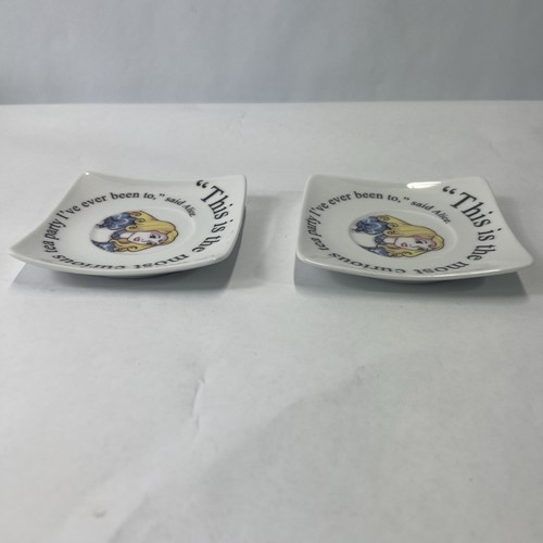 Alice In Wonderland Saucer Lot Of 2 Paul Cardew Demitasse Espresso Coffee - Picture 3 of 7