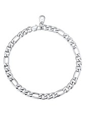 Women Men's Stainless Steel 5mm Link Figaro Chain Bracelets -8.3"