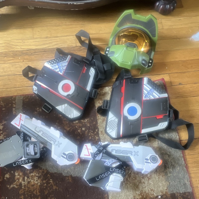 Laser X Halo Laser Tag Set w/ Blasters, 2 Vests/Targets & Mask
