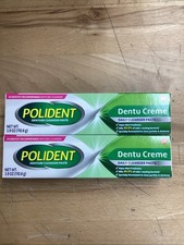 2-Pack Polident Dentu-Creme Denture Cleanser Paste 3.9oz Triple Mint Ex 09/26