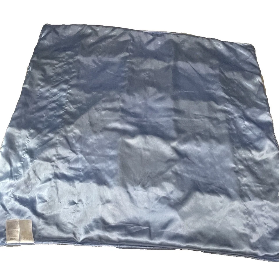 Baby Starters Blue Brown Little Monkey Boy Blanket Satin Patchwork Furry Squares - Image 4 of 4