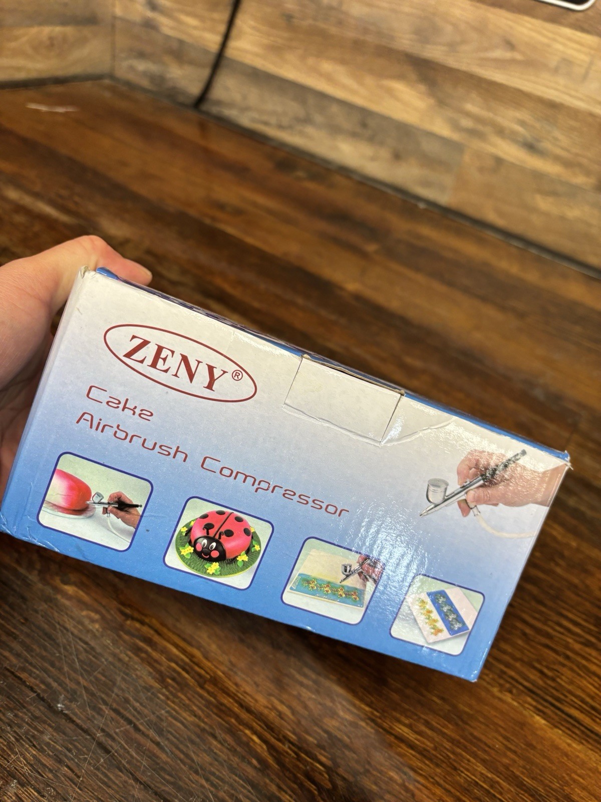 Mini Air Compressor Airbrush Kit ZENY TC-100K New open box