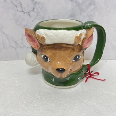 Blue Sky Clayworks Reindeer Mug, Blue Sky Clayworks Christmas, NEW