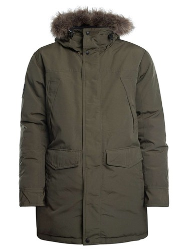 Superdry Men's Everest Faux Fur Parka Jacket, Green - Picture 11 of 11
