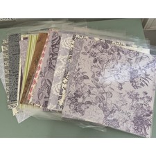 Scrapbooking 12 X 12 Patterned Paper Designer Cardstock Mixed LOT Anna Griffin