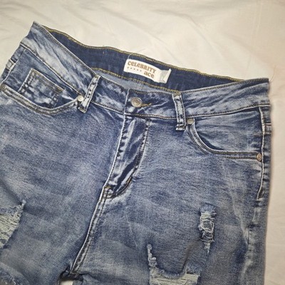 Celebrity Ace Distressed Shorts Sz 11/30 90s Y2K Light Wash