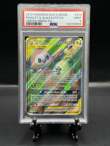 Rowlet & Alolan Exeggutor-GX graded PSA 9 for sale on eBay