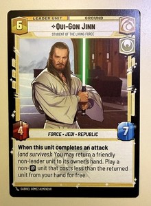 Star Wars Unlimited Legends of the Force Store Promo Oversized Cards Qui-Jon 