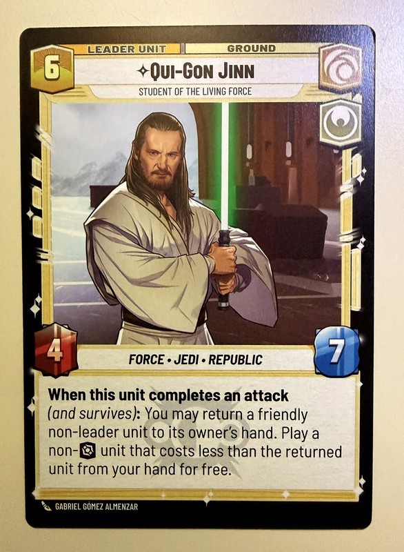 Star Wars Unlimited Legends of the Force Store Promo Oversized Cards Qui-Jon 