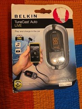 New Belkin TuneCast Auto Live FM Transmitter Car Charger Audio
