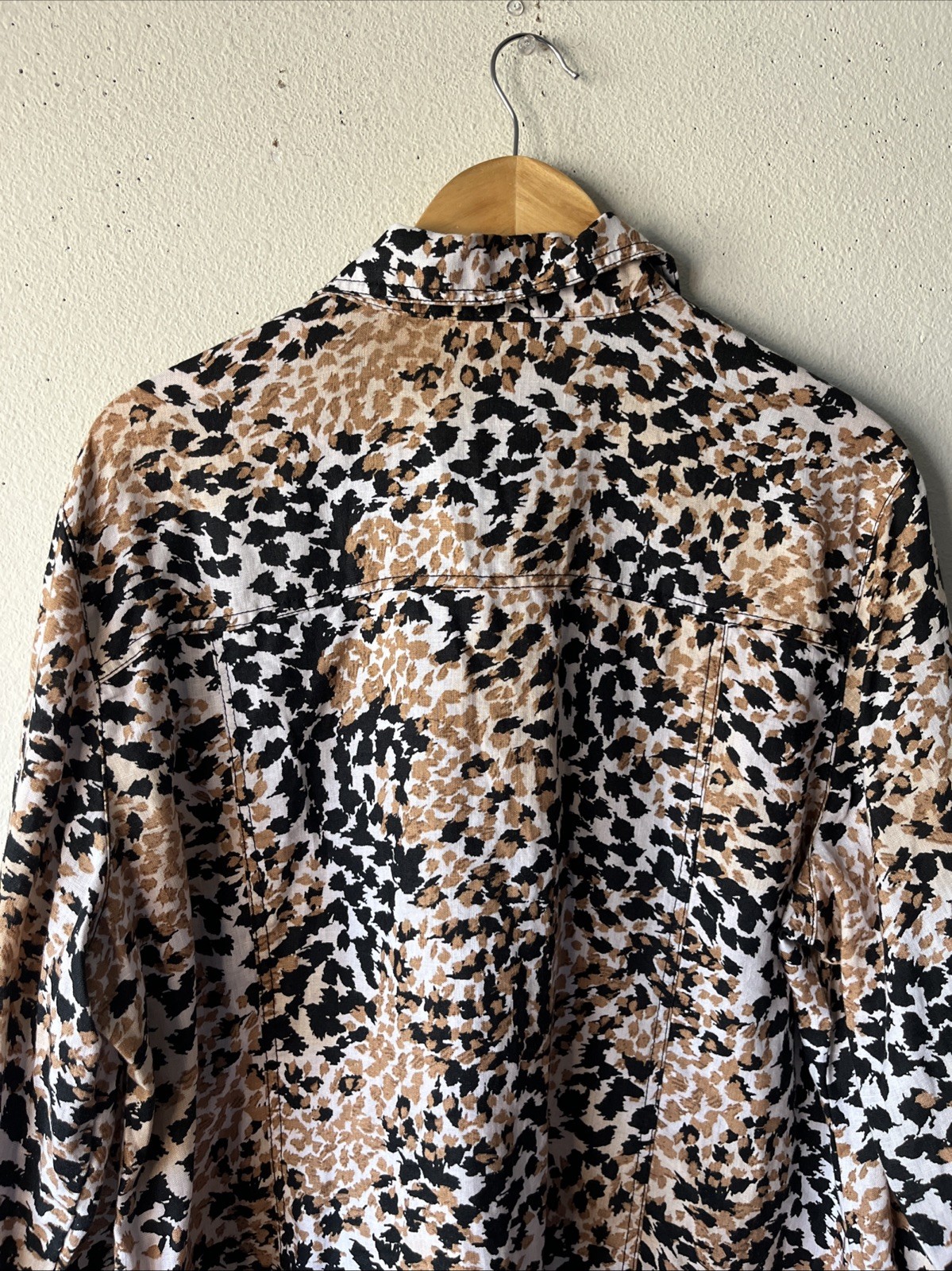 Ruby Rd. Collared Linen Brown Black Button Down N… - image 11