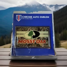 NIB Mossy Oak chrome car emblem....Mossy