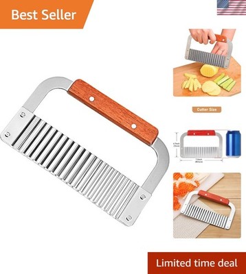Multipurpose Stainless Steel Potato Slicer - Crinkle Cut Vegetables with Ease
