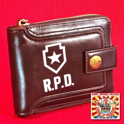 RPD Muster Herren faltbare Geldbörse dunkelbraun PU Leder Resident Evil Bioha...