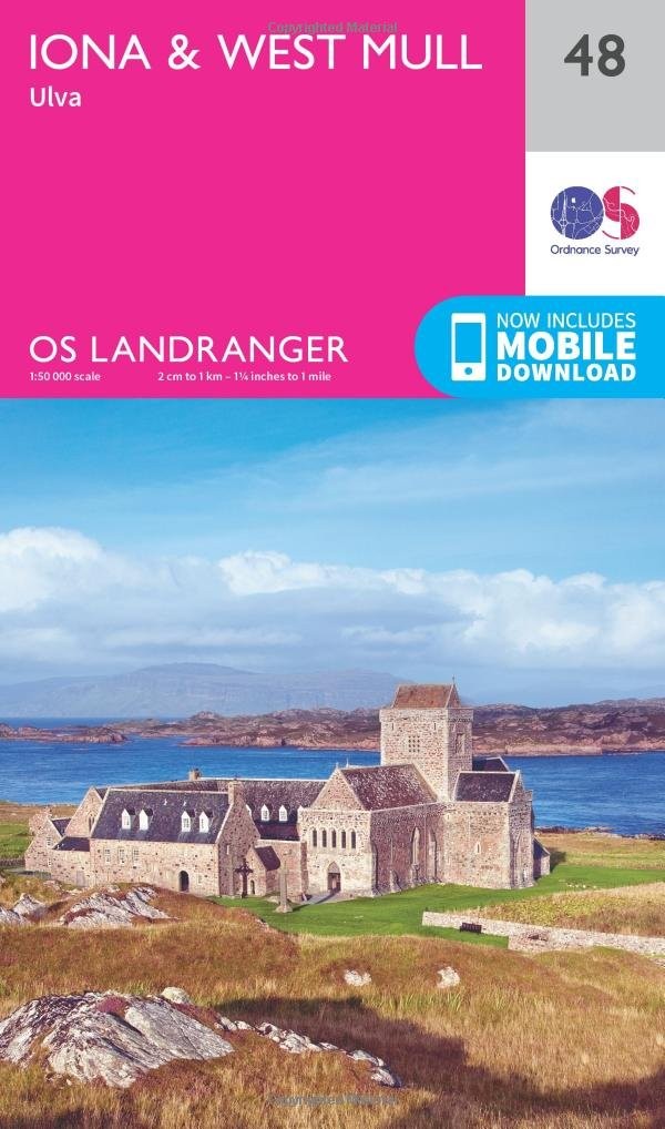 Iona & West Mull Map | Ulva | Ordnance Survey | OS Landranger Map 48 | Scotland