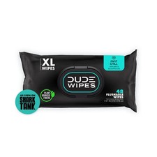 DUDE Wipes Flushable Mint Chill 48 Count Vitamin E Aloe Septic Safe Stocking