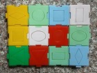 Lot of 12 Vintage PUZZLE BLOCKS 1970’s – Matching Figures Shapes Toy
