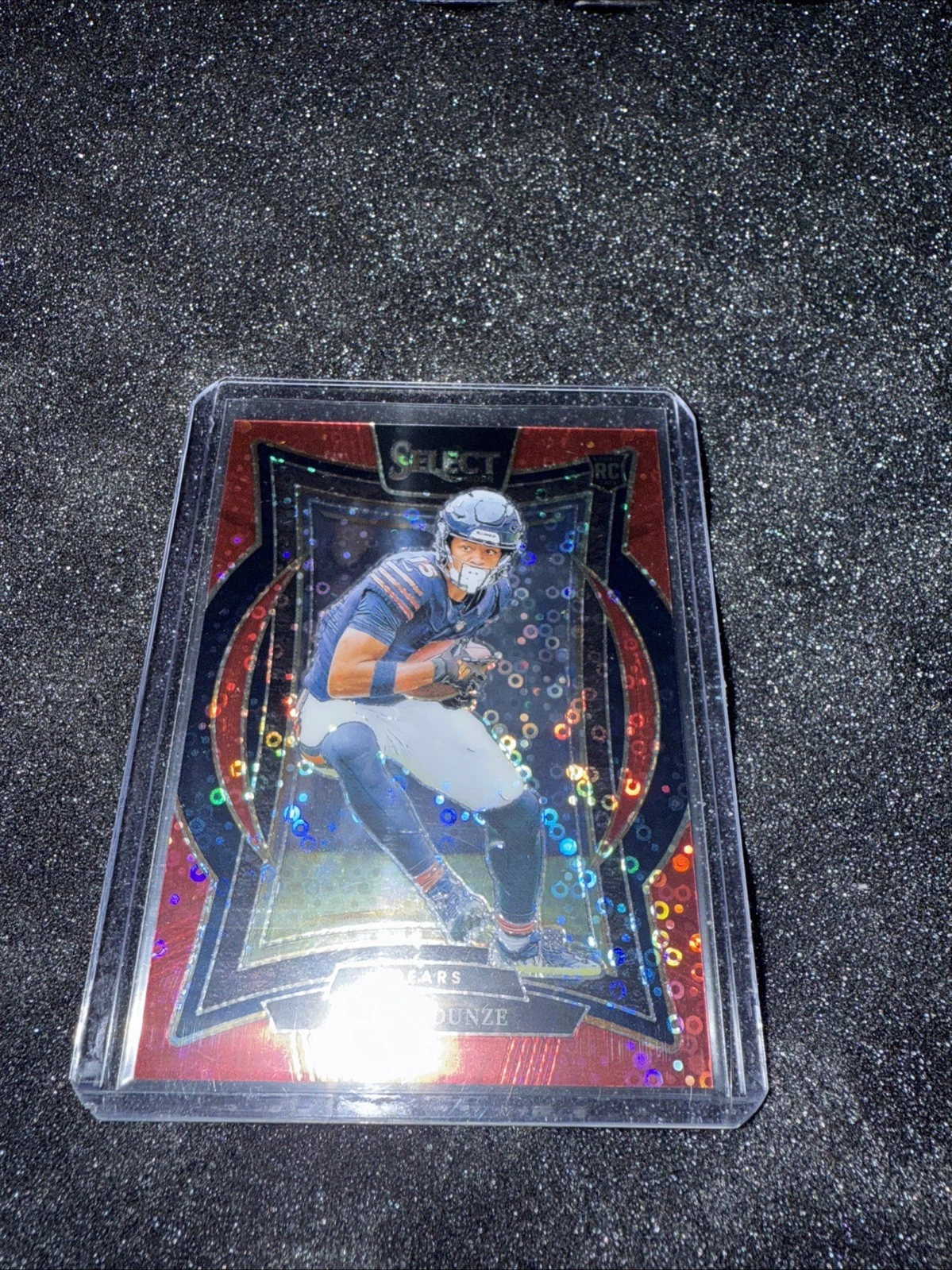 2024 Select Rome Odunze Concourse Level Red Disco Rookie Prizm /49 Bears