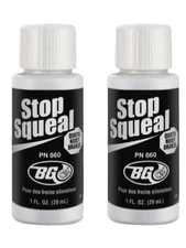 TWO BG Stop Squeals PN 860 1 Fl. Oz./29mL With BG Brake Lube Manufacture Sealed