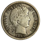 1895 BARBER DIME ~ NICE VF