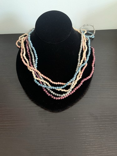 Polished Stone Beaded Necklaces Group