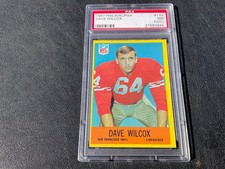 1967 PHILADELPHIA FOOTBALL #178 DAVE WILCOX RC PSA 7OC