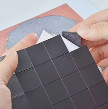 40 x Square Magnetic Stickers 15x15mm Self-Adhesive for DIY Crafts