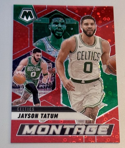 2024-25 Panini Mosaic Montage /99 Jayson Tatum #29 Red Fast Break Prizm Celtics